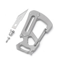 EDC Outdoor Survival Titanium Carabiner mit Messer